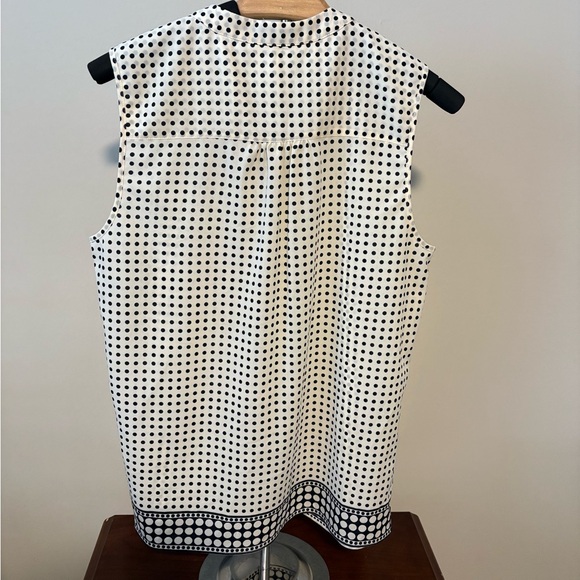 J Crew Sleeveless Polka Dot Blouse - Picture 2 of 5
